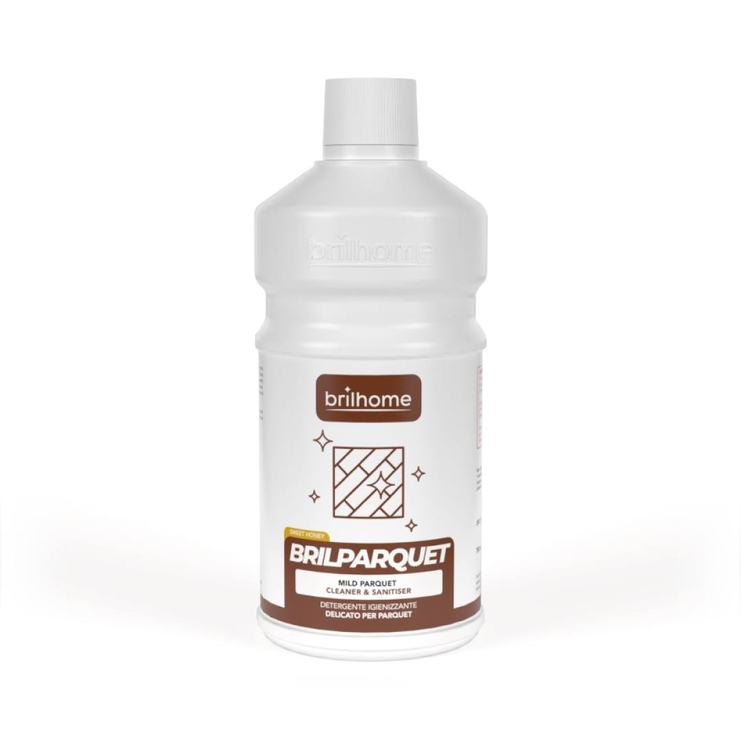 Brilparquet yra savaime poliruojanti vaško emulsija, skirta parketo grindų ir dangų valymui.