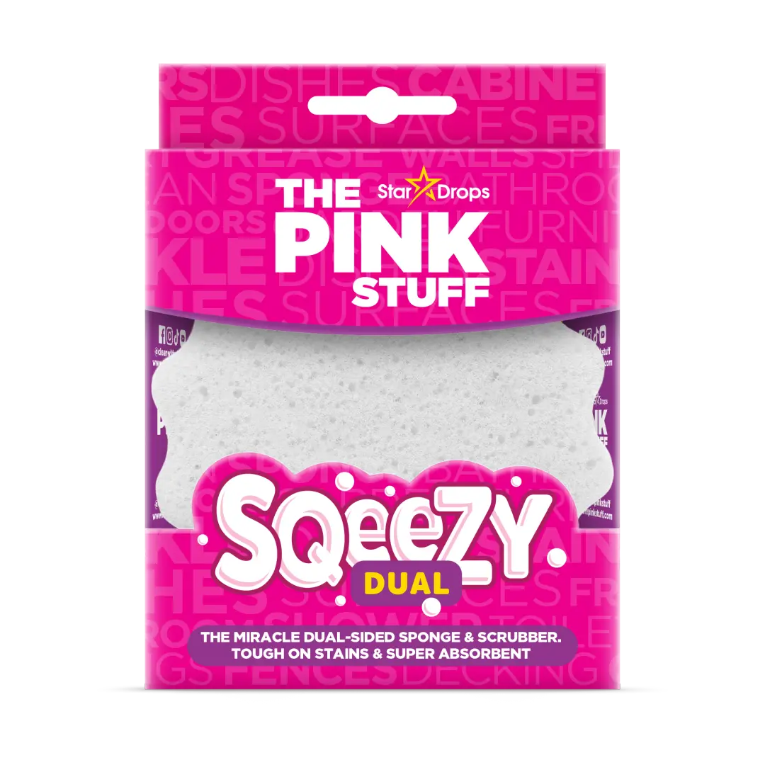 THE PINK STUFF SQEEZY DUAL dvipusė valymo kempinėlė 1 vnt