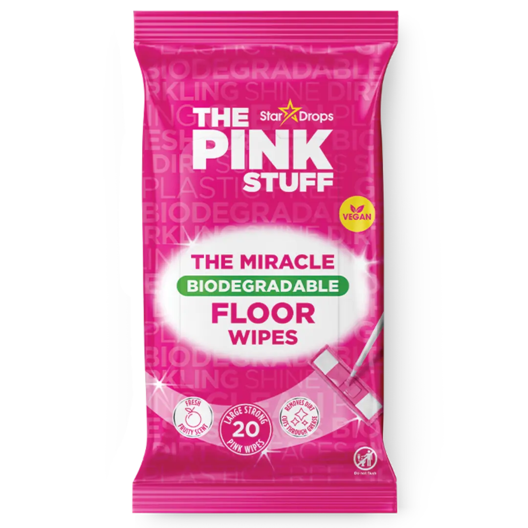 THE PINK STUFF FLOOR WIPES grindų valymo servetėlės 20 vnt.