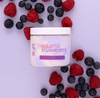 FLUFF kūno šveitiklis "Blueberry & Raspberry" 160ml.