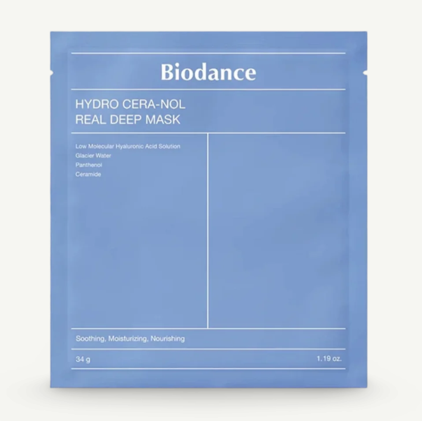 Giliai drėkinanti hidrogelinė veido kaukė "Hydro Cera-nol Real deep mask", BIODANCE