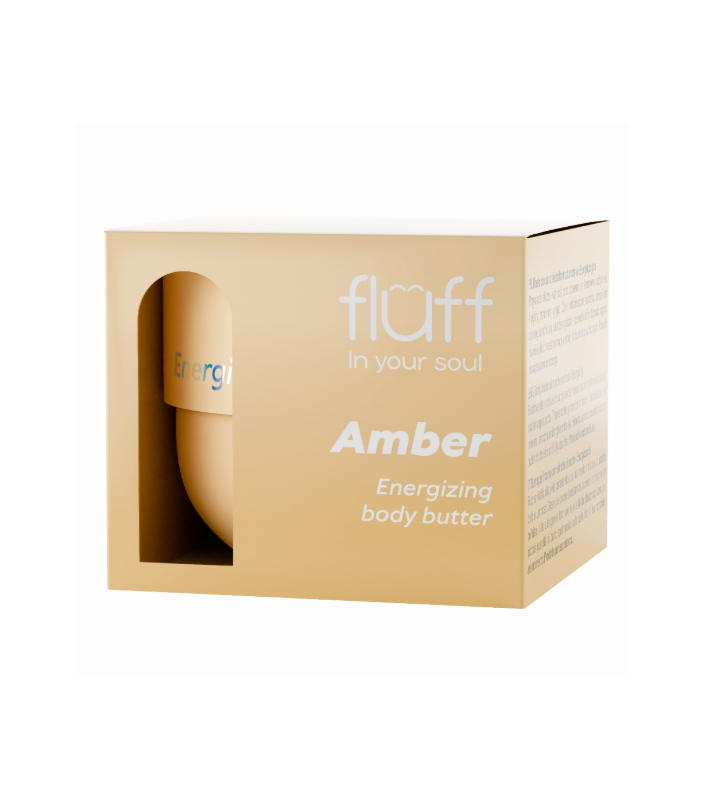 FLUFF - energizuojantis kūno sviestas "AMBER" 150ml.