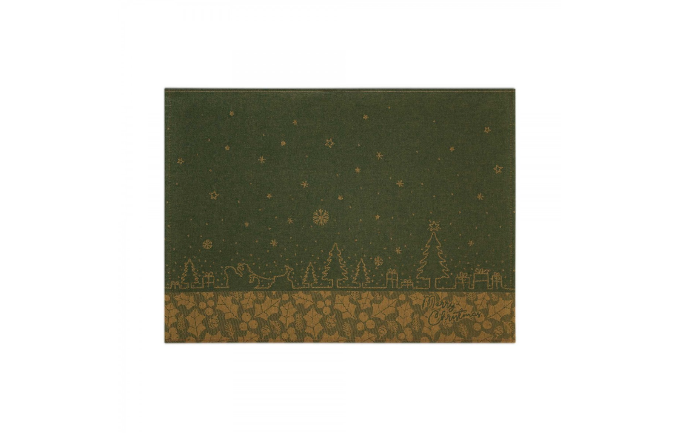 Šventinis rankšluosčių rinkinys "Merry Christmas". 3vnt, žalios spalvos, dydis 50x70.