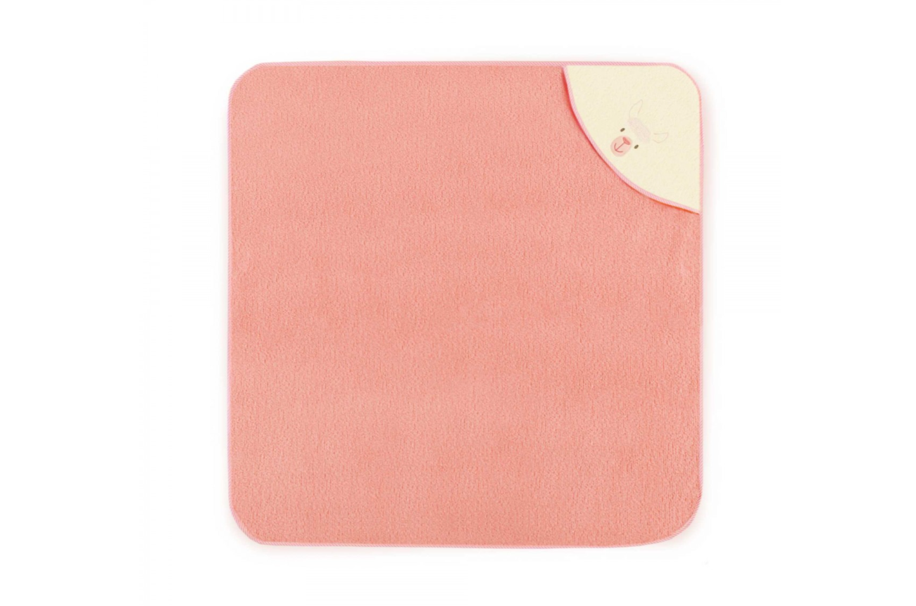 Vaikiškas rankšluostis "Lama" su gobtuvu. Dydis 90x90.