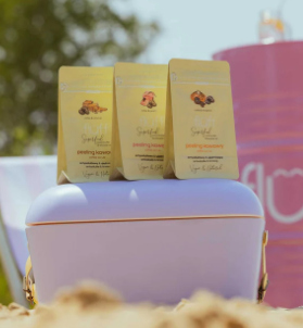 Fluff kūno šveitiklis “Coffee & Peach” 100g.