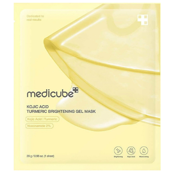 MEDICUBE kojiko rūgšties ir ciberžolės skaistinamoji gelinė kaukė, 1 vnt.