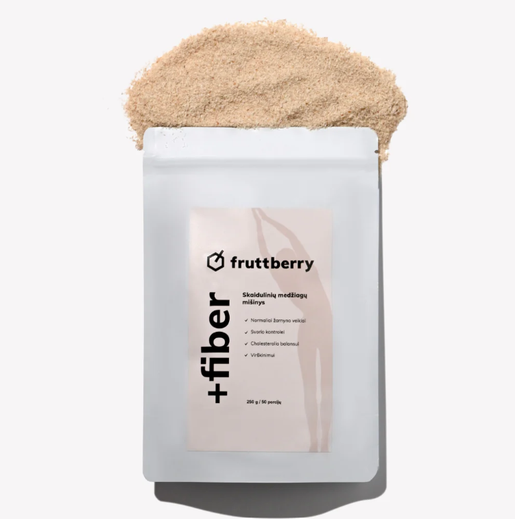 Skaidulos +fiber. Grynasis kiekis 250gr.