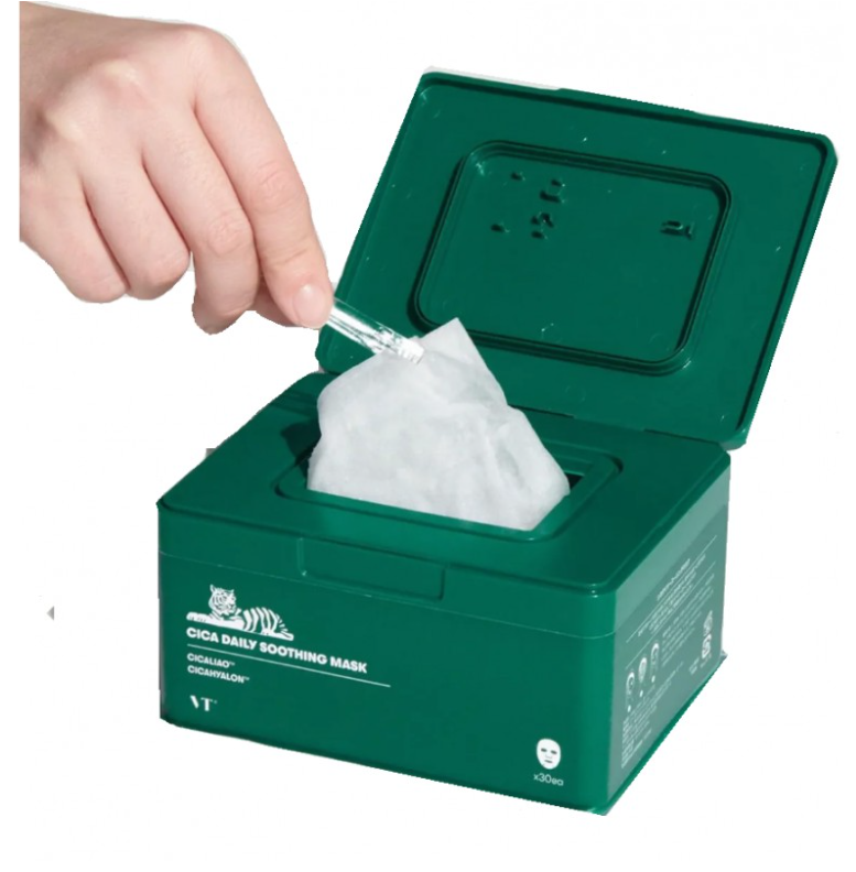 VT COSMETICS Cica kasdienis raminamasis veido kaukių rinkinys, 30 vnt.