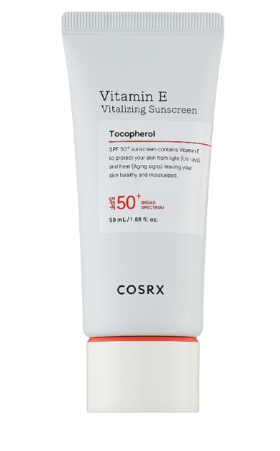 COSRX Vitamin E gaivinamasis apsauginis kremas nuo saulės SPF 50+ 50 ml