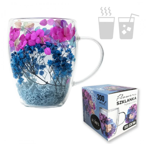 Termostiklas su gėlėmis viduje 300ml (szk:194).