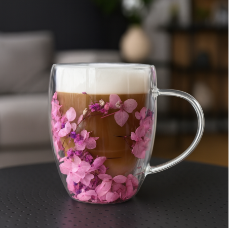 Termostiklas su gėlėmis viduje 300ml (SZK:201).