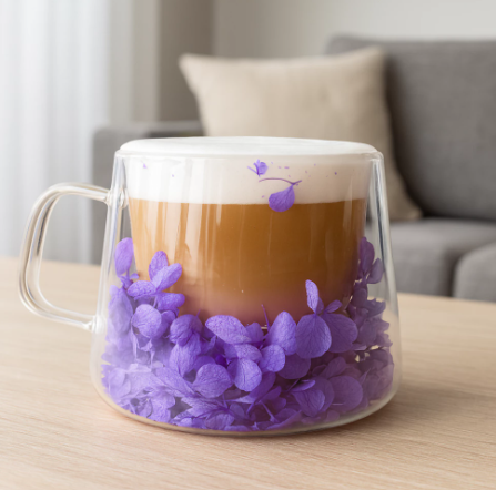 Termostiklas su gėlėmis viduje 180ml. SZK:76