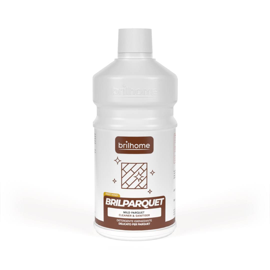 Brilparquet yra savaime poliruojanti vaško emulsija, skirta parketo grindų ir dangų valymui.