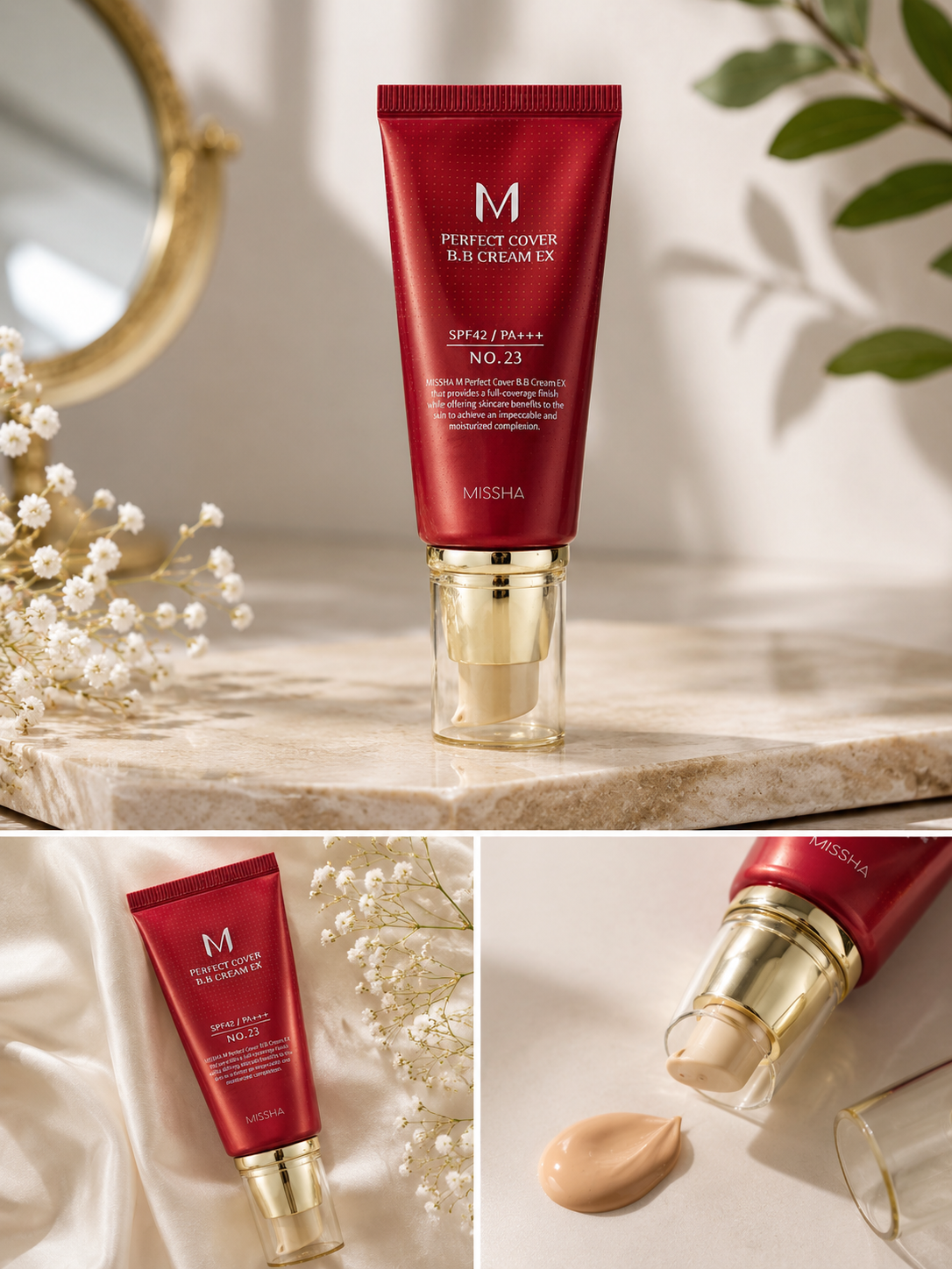 „Missha M Perfect Cover EX maskuojamasis BB kremas Nr. 23 su SPF42 PA+++“