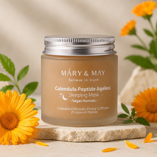Mary&May medetkų peptidų senėjimo slopinanti miego kaukė, 110 g