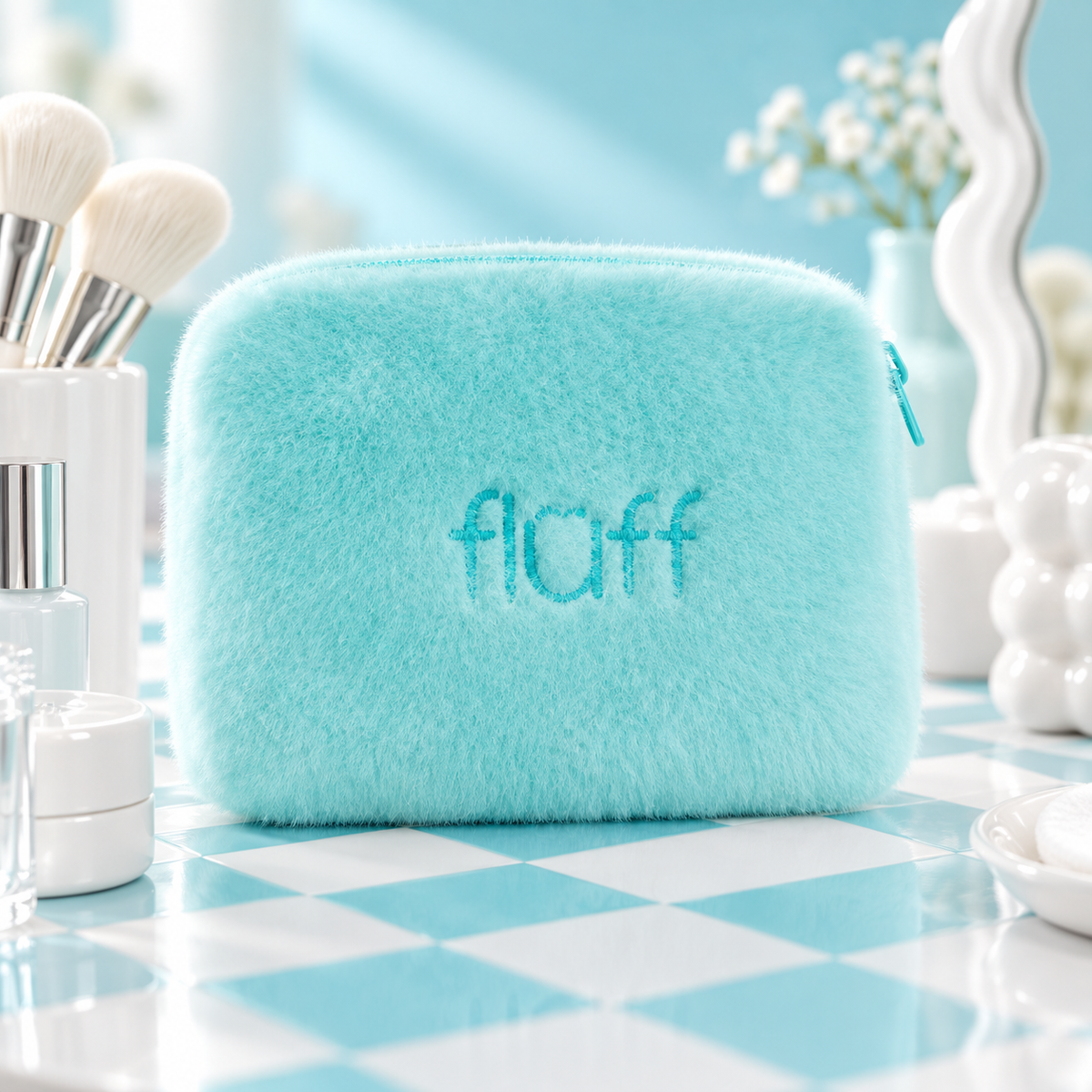 FLUFF maža žydra kosmetinė S