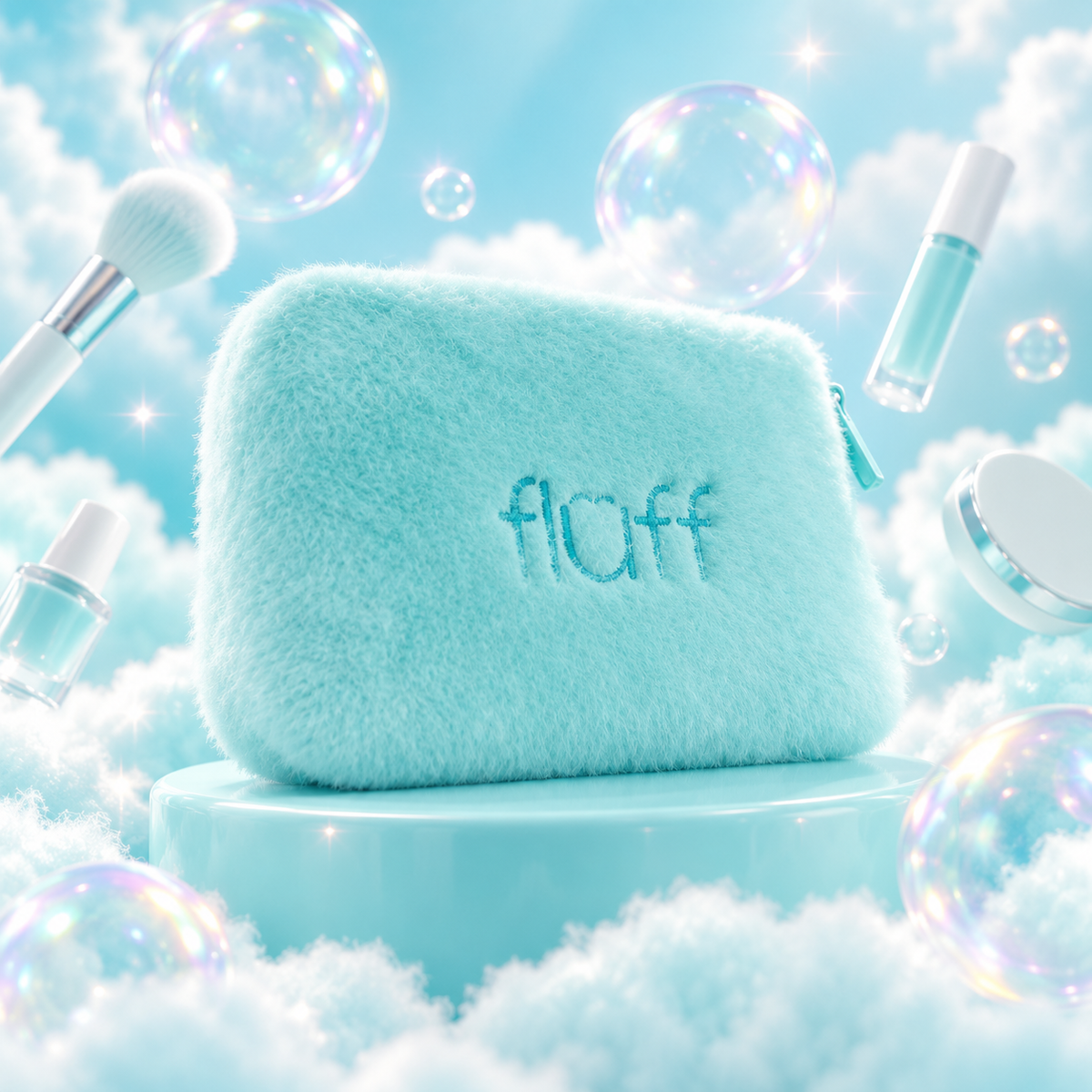 FLUFF maža žydra kosmetinė S