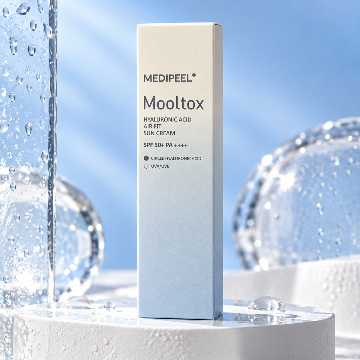 MEDIPEEL+ Mooltox apsauginis veido kremas nuo saulės su hialurono rūgštimi SPF 50+ PA++++, 50 g