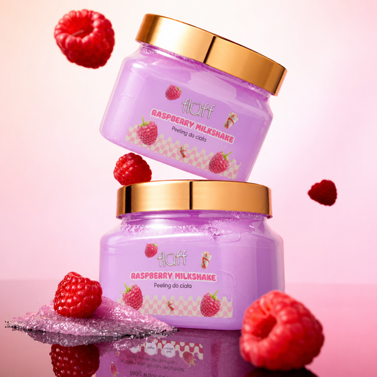 FLUFF kūno šveitiklis „Raspberry Milkshake“ – 350 ml
