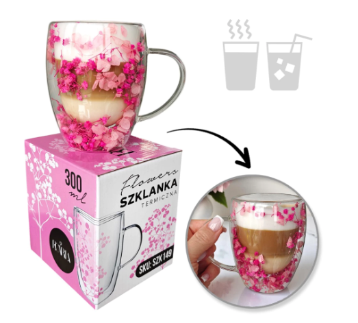 Termostiklas su gėlėmis viduje 300ml (szk:149)