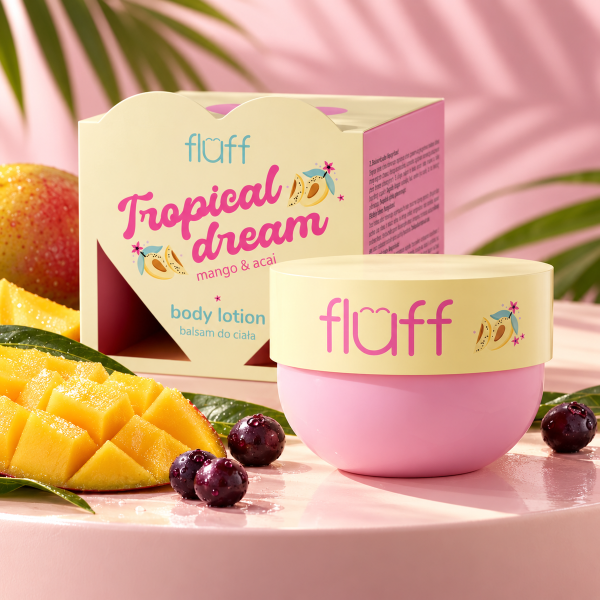 FLUFF - "TROPICAL DREAM" intensyvus kūno losjonas su mangais 150ml.
