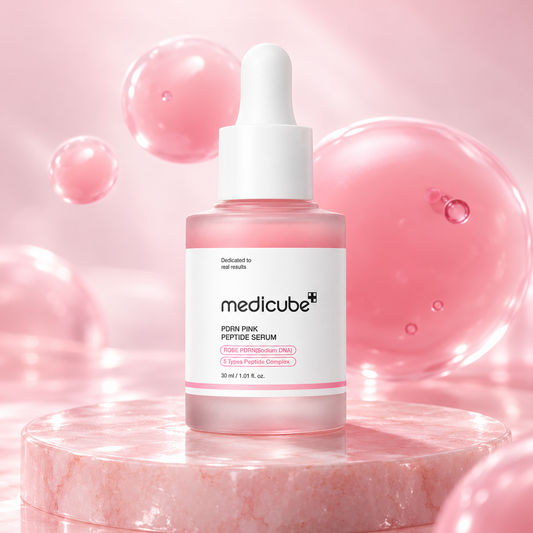 "MEDICUBE PDRN Pink Peptide" veido serumas su polinukleotidais ir peptidais 30ml.