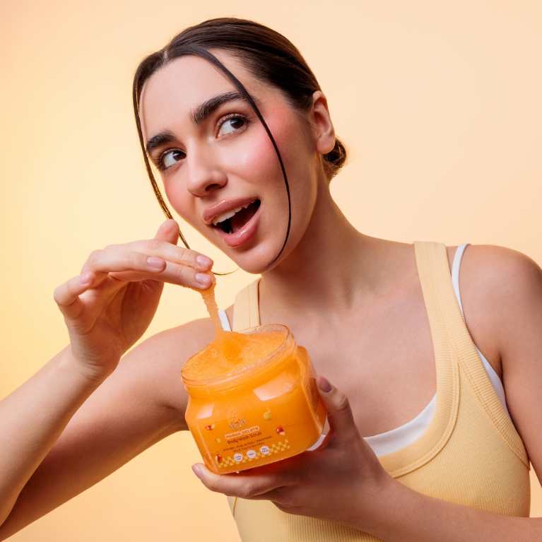 FLUFF kūno šveitiklis „Mango“ – 350 ml