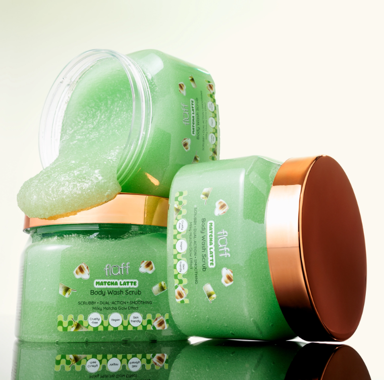 FLUFF kūno šveitiklis „Matcha Latte“ – 350 ml