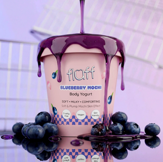 FLUFF kūno jogurtas „Mėlynių Mochi“ – 180 ml