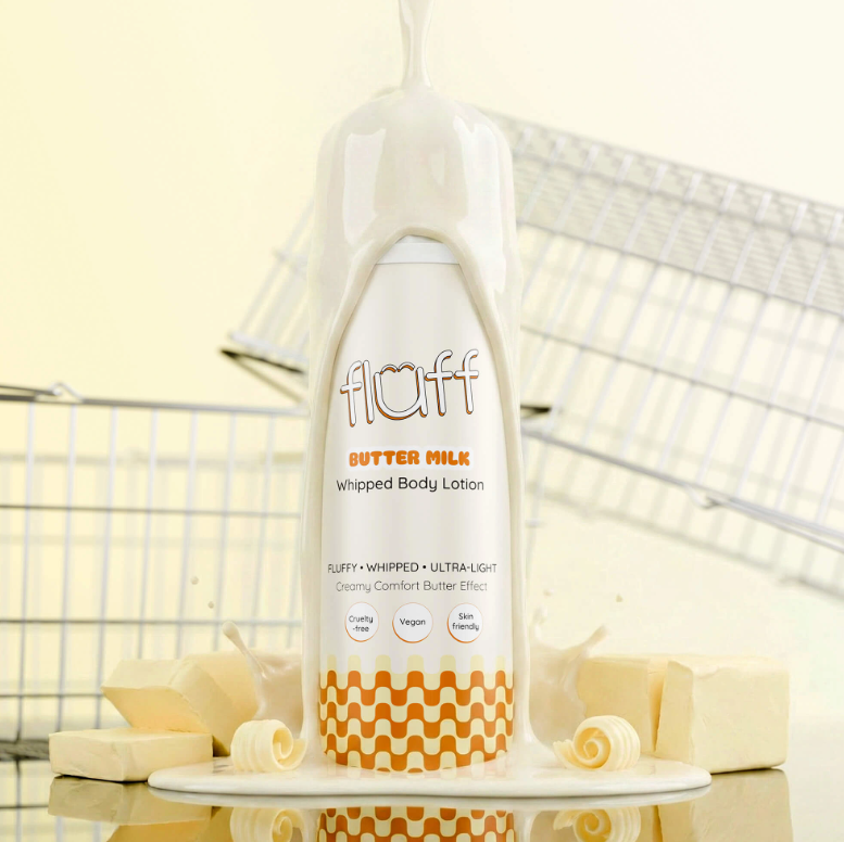 FLUFF plakamas kūno kremas „Kreminis pienas“ – 200 ml