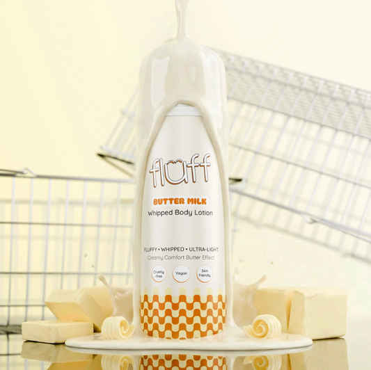 FLUFF plakamas kūno kremas „Kreminis pienas“ – 200 ml