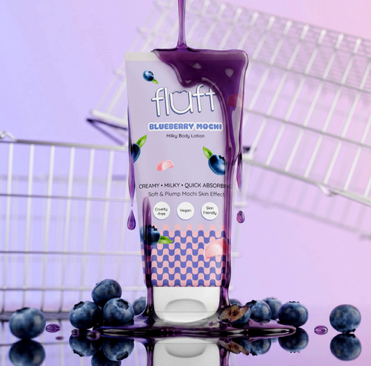 FLUFF kūno losjonas „Mėlynių moči“ – 150 ml
