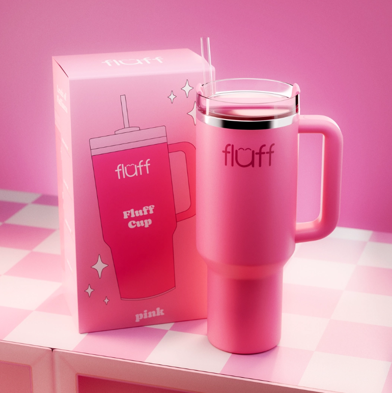 FLUFF rožinė gertuvė 1.2l