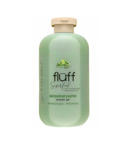 FLUFF - detoksikuojanti dušo želė "Cucumber & Green Tea" 500ml.