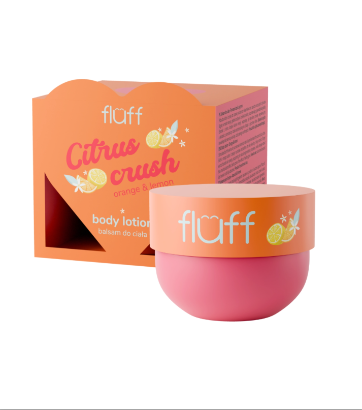 FLUFF - "CITRUS CRUSH" kūno losjonas su apelsinais 150ml.