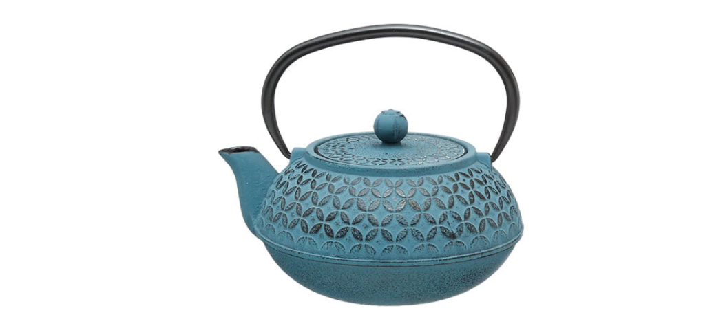 Gėlių mėlynumo ketaus arbatinukas 1 l, mėlynas