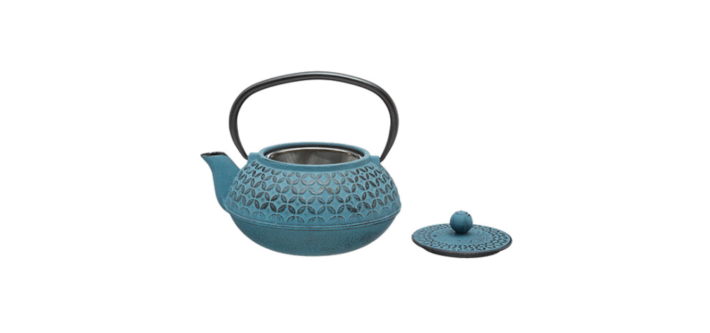 Gėlių mėlynumo ketaus arbatinukas 1 l, mėlynas