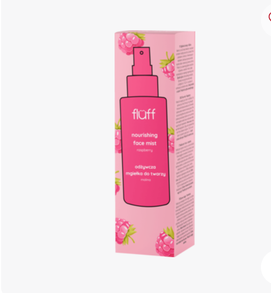 Fluff Maitinanti veido dulksna "Kvepianti avietė" 150ml.