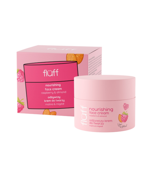 Fluff aviečių ir migdolų maitinamasis veido kremas 50ml.