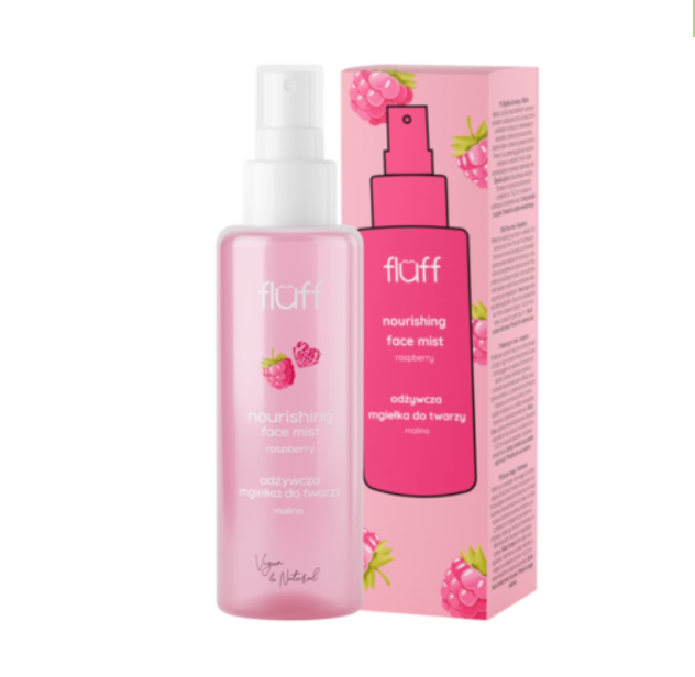 Fluff Maitinanti veido dulksna "Kvepianti avietė" 150ml.