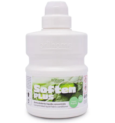 Soften Plus "Dew drops" skystas audinių minkštiklis. Koncentruotas, todėl jo naudoti reikia labai mažais kiekiais. 500ml