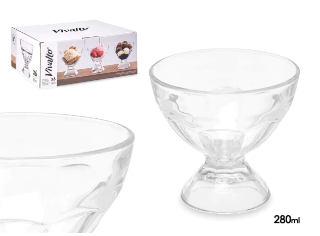 Stiklinis ledų puodelis