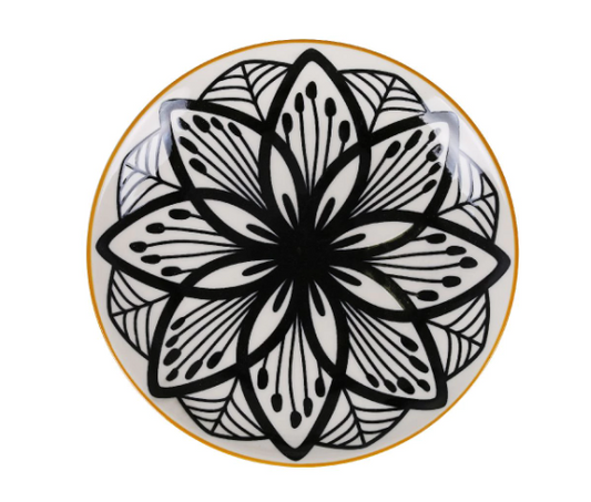 Japonų stiliaus lėkštė su raštais