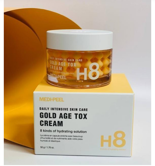 Anti-senėjimo kremas su naujos kartos kolagenu ir auksinių šilkaverpių ekstraktu Medi-Peel Gold Age Tox H8 50ml