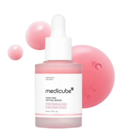 "MEDICUBE PDRN Pink Peptide" veido serumas su polinukleotidais ir peptidais 30ml.