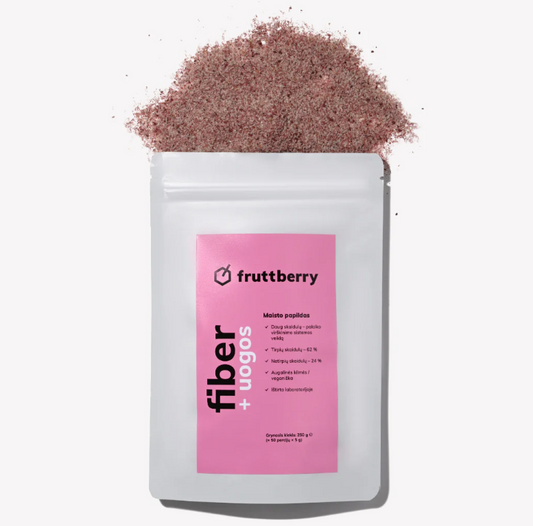 Skaidulos su uogomis - FRUTTBERRY. Grynasis kiekis 250gr.