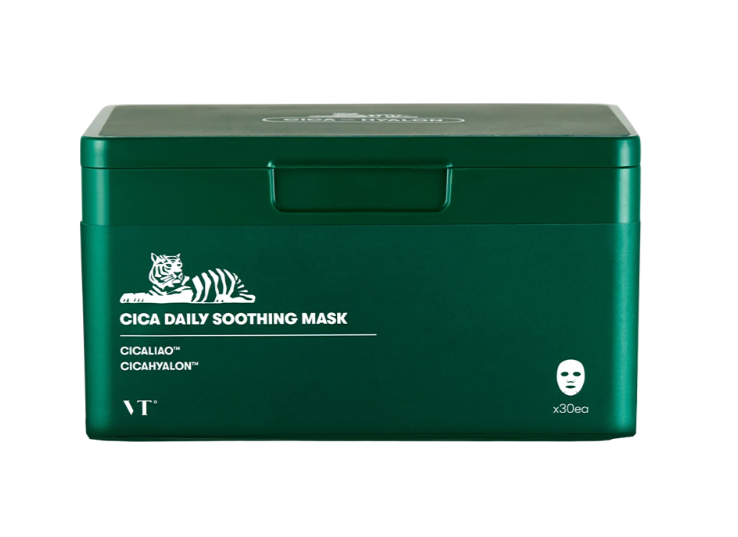 VT COSMETICS Cica kasdienis raminamasis veido kaukių rinkinys, 30 vnt.