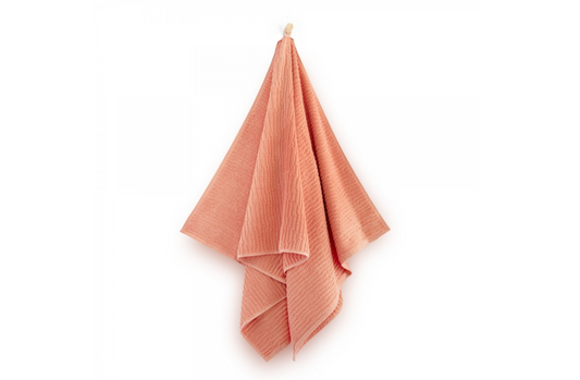 Subtilios elegancijos, vonios rankšluosčiai "LAMEL. Lašišinės spalvos, dydis 50x90.