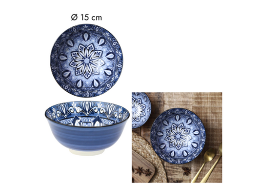 Mėlynas Džaipuro dubuo, 15 cm skersmens