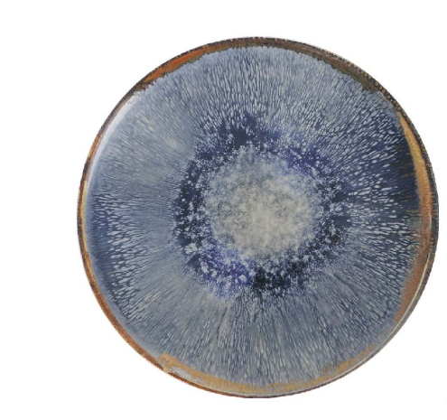 Mėlyna porcelianinė lėkštė